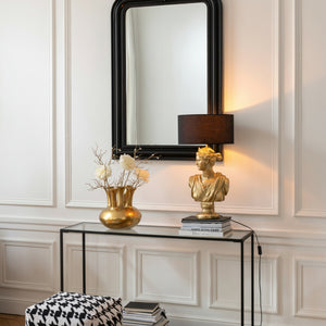 Lady Bust lampe gullfinish, 72 cm høy bordlampe med elegant kvinnebyste