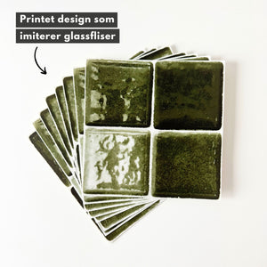 Ezra flaskegrønn selvklebende fliser