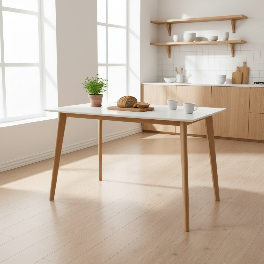 Vojens spisebord hvit natur 120 cm