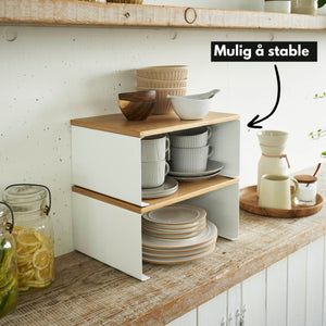 Stablebar kjøkkenhylle hvit