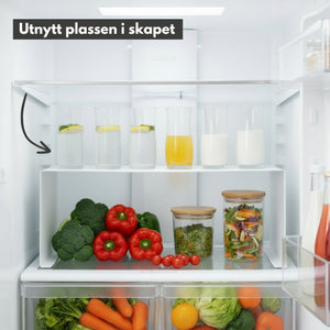 Stabelbar hylle smal hvit