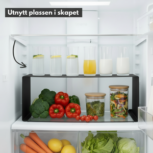 Stabelbar hylle smal sort