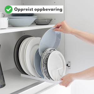 Tallerkenstativ hvit