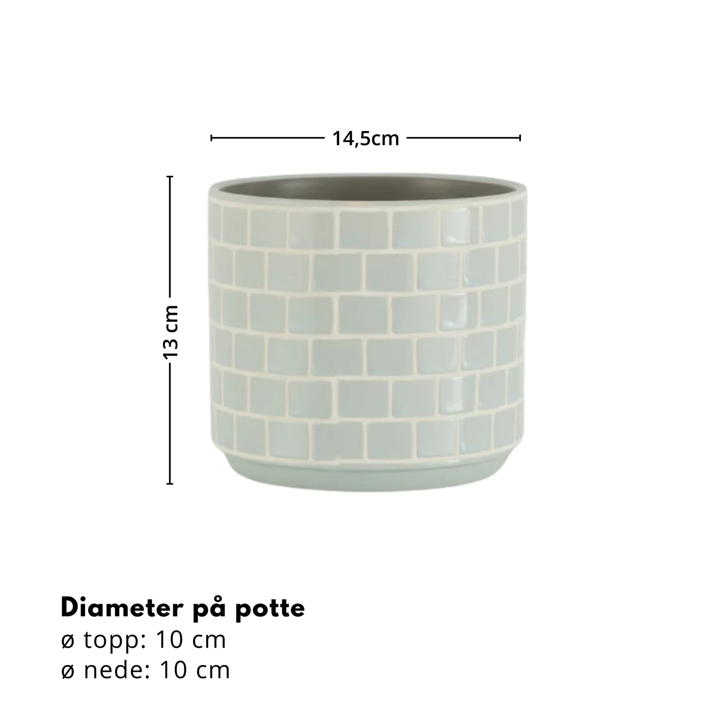 Tåke mosaikk potte ø 12,5 cm