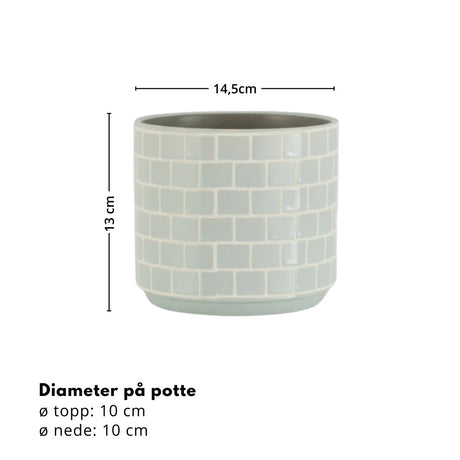 Tåke mosaikk potte ø 12,5 cm - Lindas Dekor