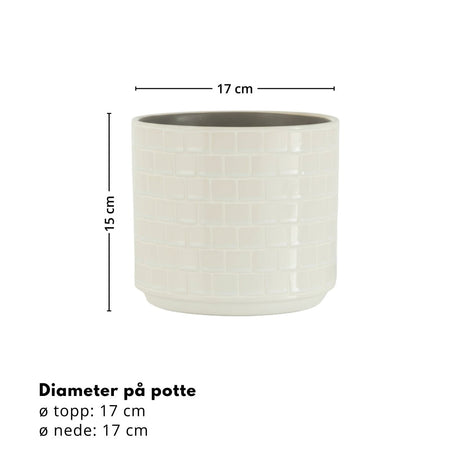 Snø mosaikk potte ø 15,5 cm - Lindas Dekor