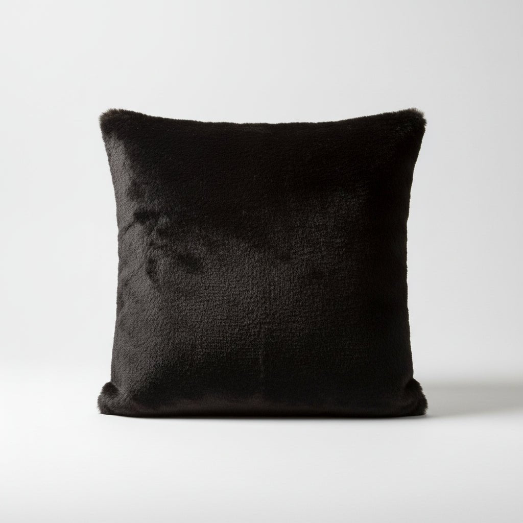 Putetrekk pels sort 50 x 50 cm - Lindas Dekor