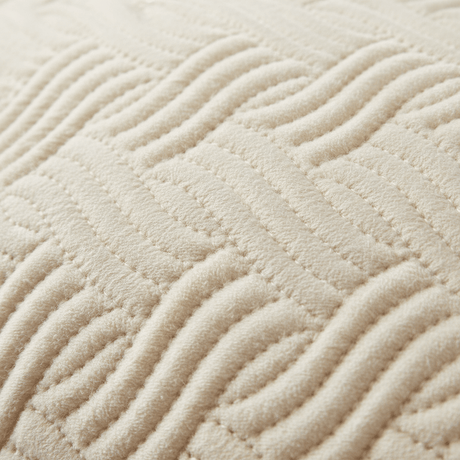 Putetrekk wave velur krem 45 x 45 cm - Lindas Dekor