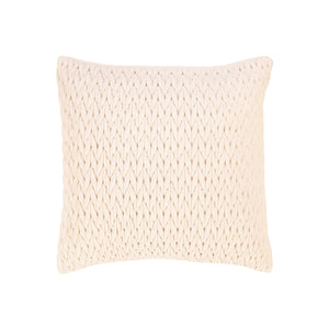 Putetrekk velur flettet krem 45 x 45 cm