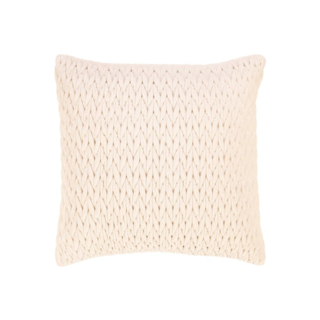 Putetrekk velur flettet krem 45 x 45 cm - Lindas Dekor