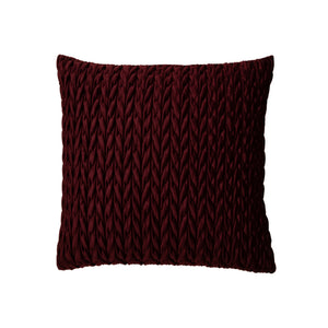 "Strukturert aubergine pute flettet design - 45x45cm sofapute"
