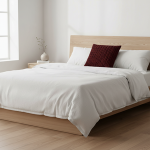 Putetrekk flettet aubergine 45 x 45 cm