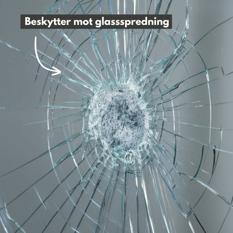 Sikkerhetsfolie transparent for glass og speil - Lindas Dekor