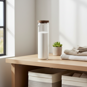 Glasskrukke med trelokk 30 x 9 cm