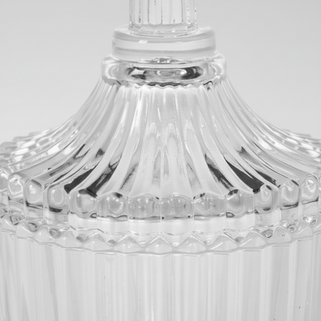 Glasskrukke 6,5x9cm stripet - elegant oppbevaring av krydder og kaffe