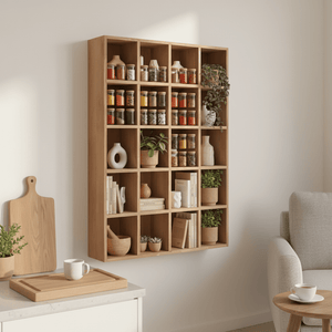 Moss vegghylle furu natur 44 x 10 x 63 cm - Lindas Dekor