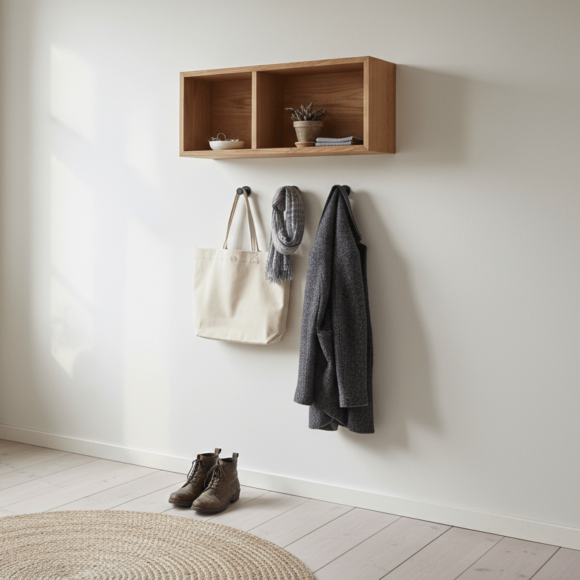 Oshawa vegghylle eikefiner natur 71 x 20 x 30 cm - Lindas Dekor