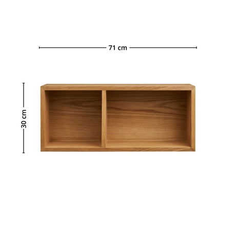 Rektangulær vegghylle 20 cm dyp