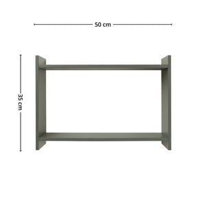 Bamberg vegghylle grønn 50 x 14,5 x 35 cm - Lindas Dekor