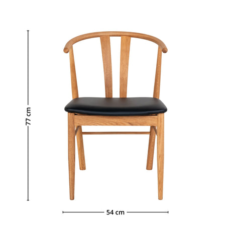 2-pk Artenara spisestol oak veneer