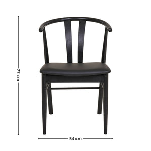 2-pk Artenara spisestol sort