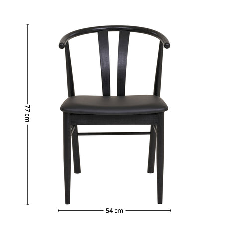 2-pk Artenara spisestol sort