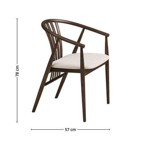 Agustin smoked/sand spisestol