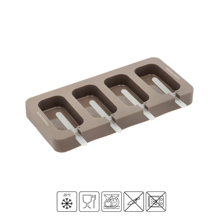 Blomsterbergs silikonform for hjemmelaget iskrem. Kan vaskes i oppvaskmaskin