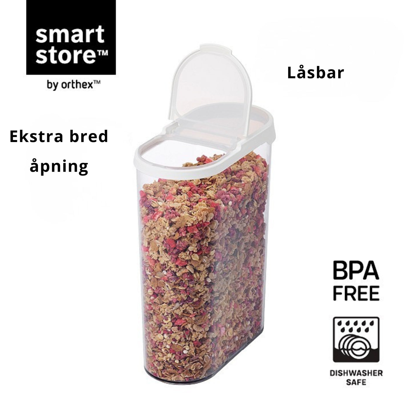 Oppbevaringsboks til müsli og frokostblanding