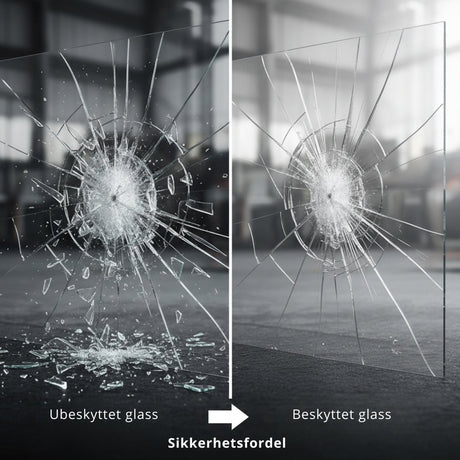 Sikkerhetsfolie transparent for glass og speil - Lindas Dekor