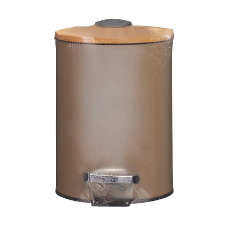 Pedalbøtte med bambuslokk og avtakbar innerbøtte til vaskerom