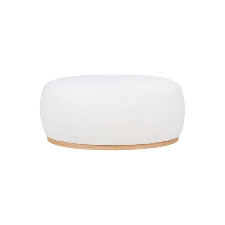 Stor hvit puff til loungekrok eller stue