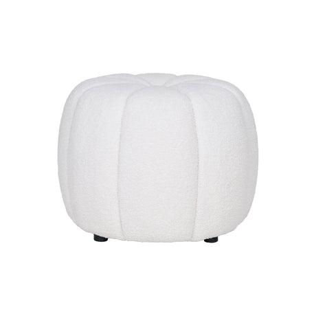 Paisley puff i offwhite teddy på hvit bakgrunn