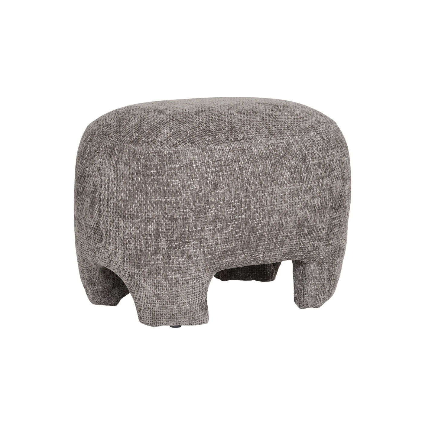 Nazare puff i grå tekstil på hvit bakgrunn