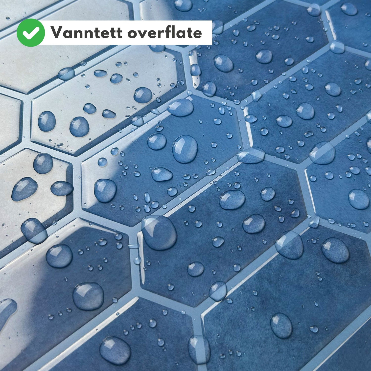 Vareprøve: Alexandra blå selvklebende veggfliser