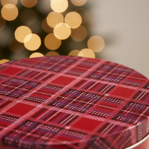 3-pk Metallbokser med julemotiv