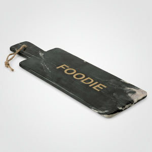 Pyntebrett marmor svart/gull