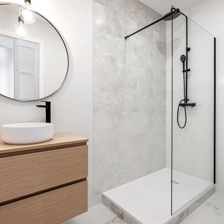 Amsterdam fliser brukt i minimalistisk skandinavisk interiør – stilrent uttrykk.