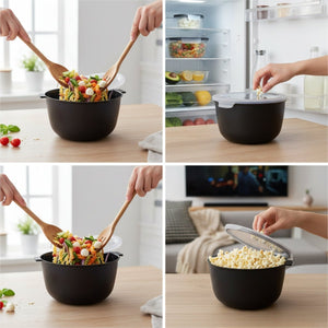 Bolle m/lokk Cirqula sort 2000 ml - Lindas Dekor