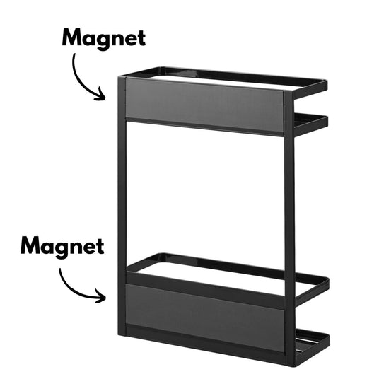 Magnetisk oppbevaringshylle sort 28 x 11,5 x 40 cm - Lindas Dekor