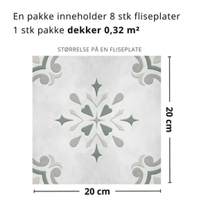 Amilia grønn selvklebende fliser
