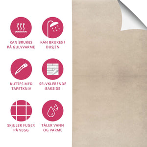 Beige betong selvklebende fliser