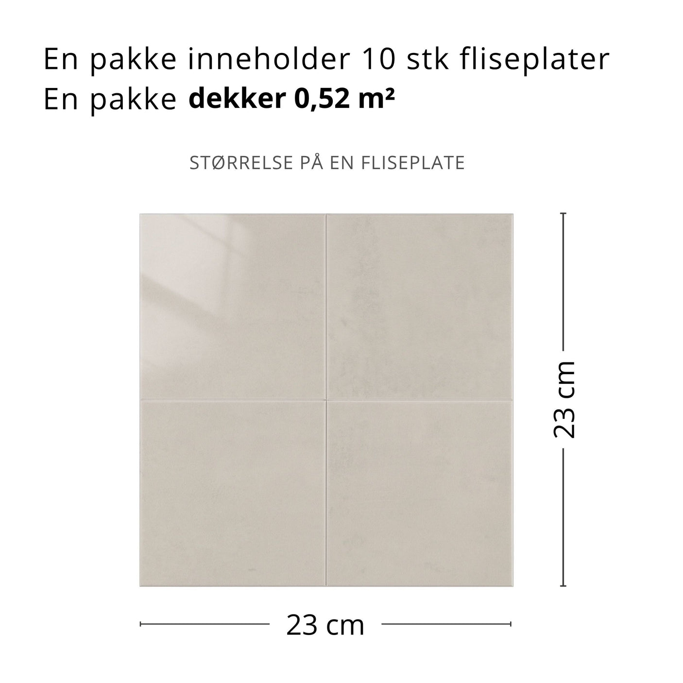 10-pk Melina Beige selvklebende veggfliser