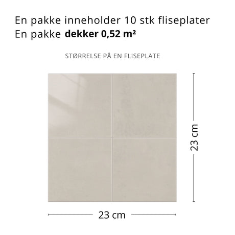 Melina Beige selvklebende veggfliser med steinstruktur i varme beigetoner