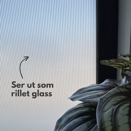 Vindusfolie som ser ut som ekte rillet glass – elegant innsynsskjerming