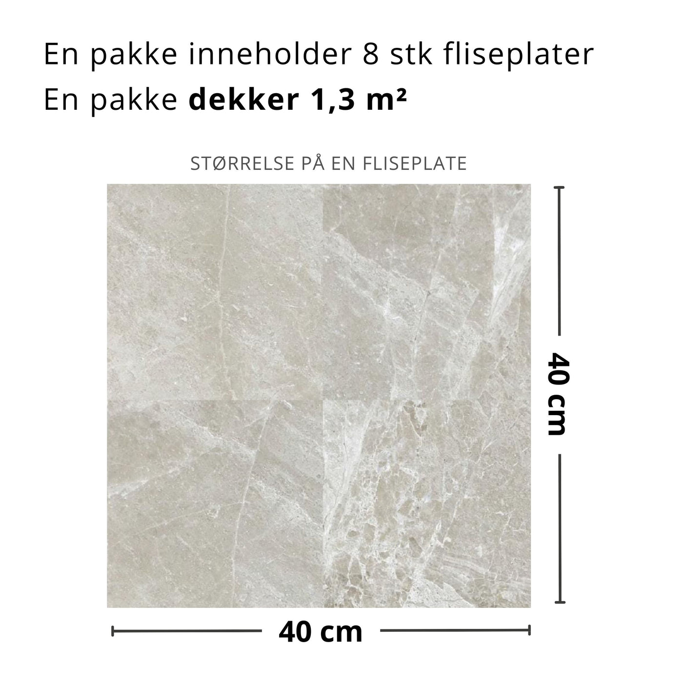 Kalk beige selvklebende fliser