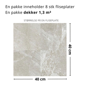 Kalk beige selvklebende fliser