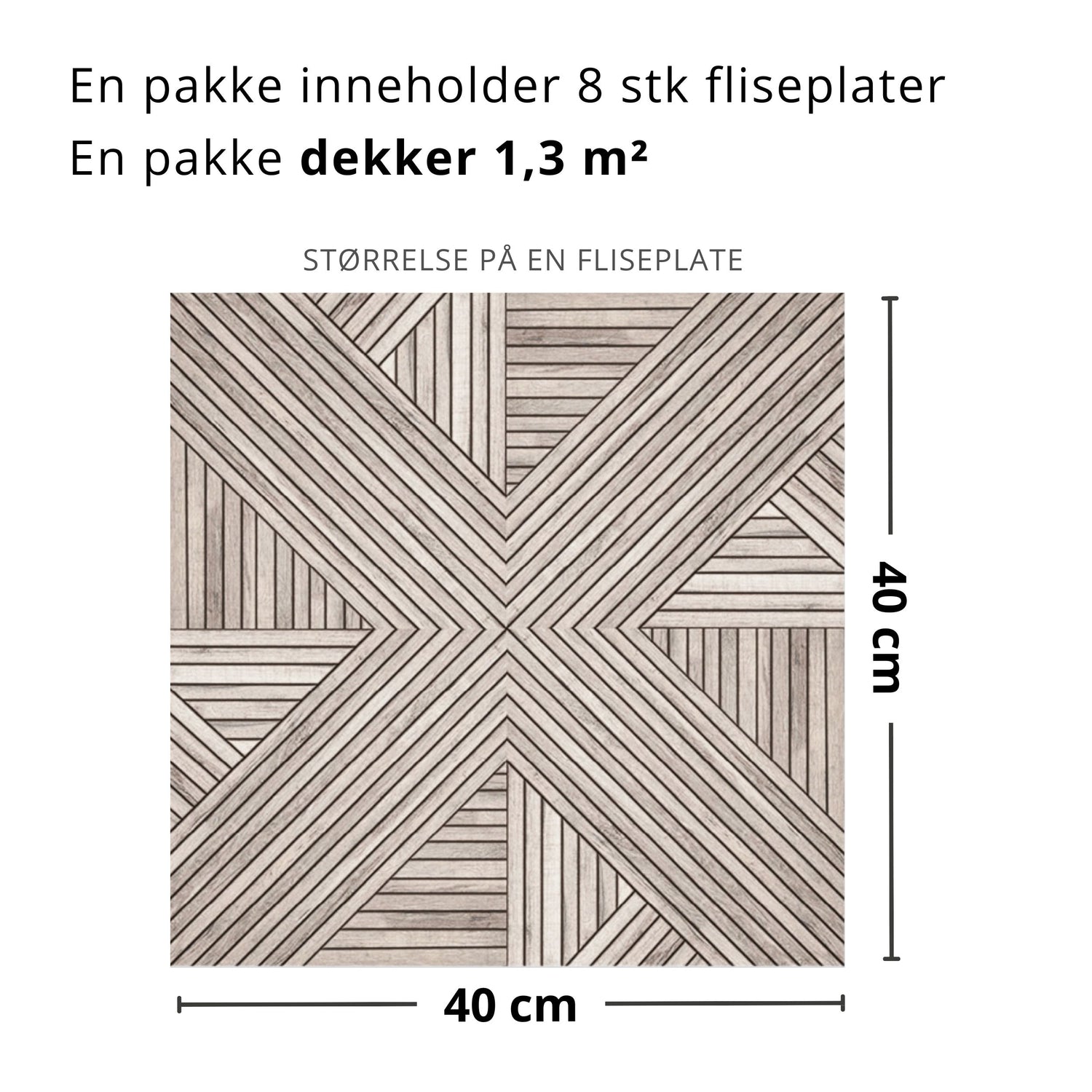 8-pk Oda selvklebende fliser