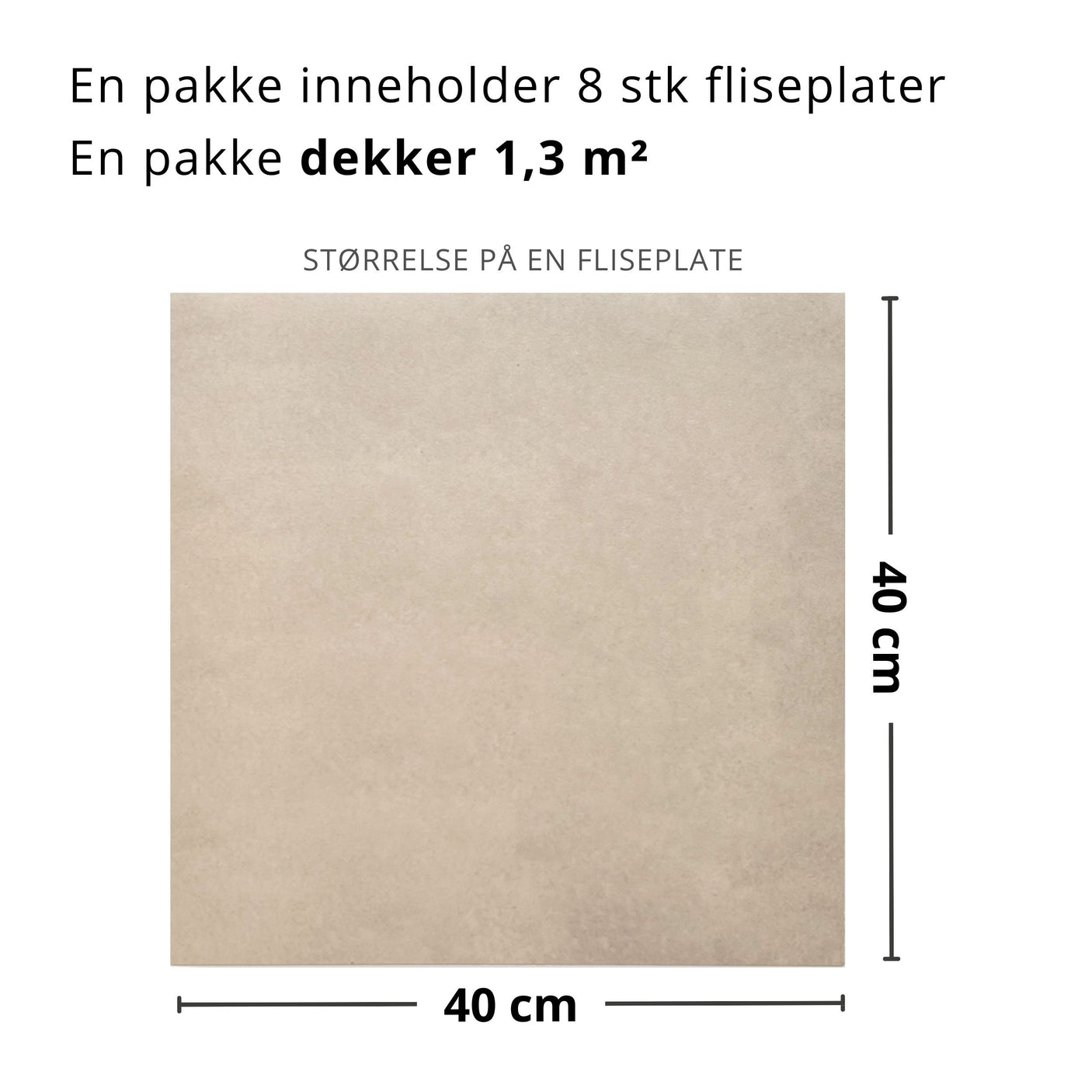 Beige betong selvklebende fliser