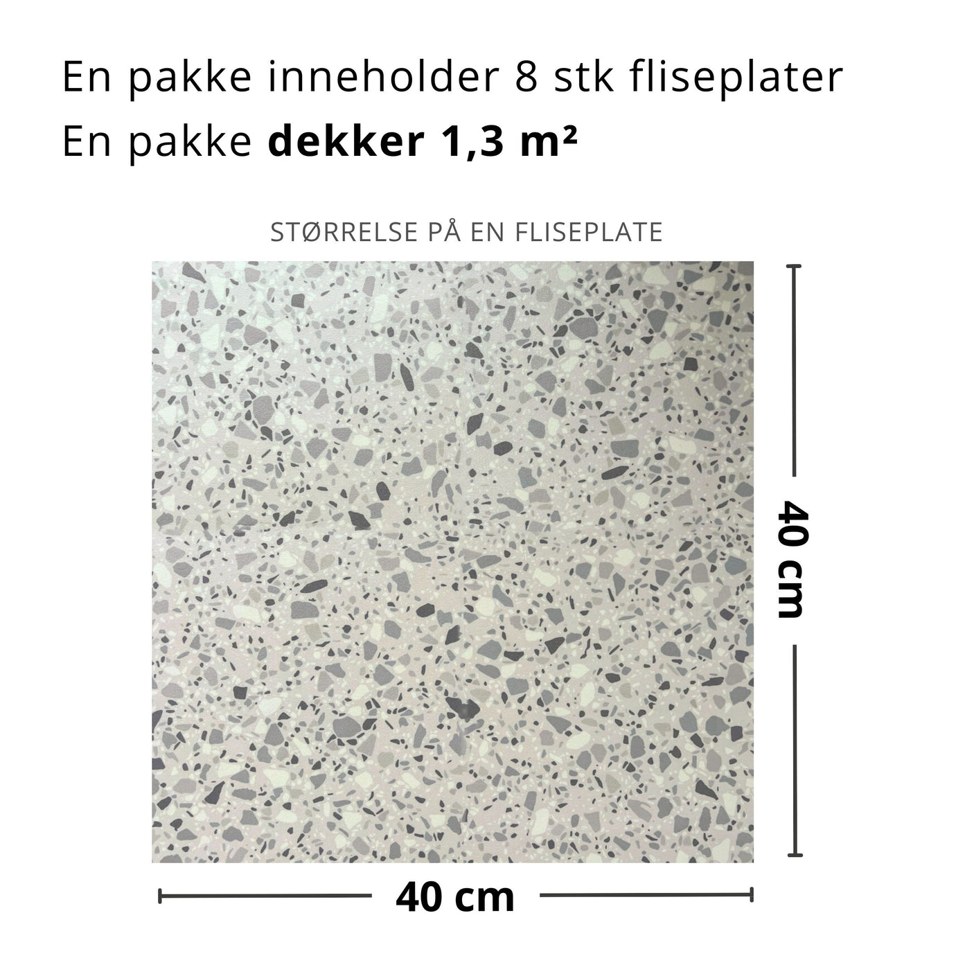 London terrazzo selvklebende fliser